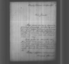 Edmund Głowiński do Władysława Zamoyskiego. List z 13 VII 1856 r. oraz podanie