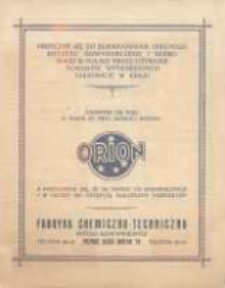 Orion Fabryka Chemiczno-Techniczna Witold Szafarkiewicz Poznań, ulica Wielka 16