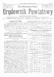 Krotoszyński Orędownik Powiatowy 1933.11.22 R.58 Nr92