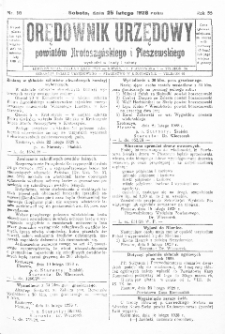 Orędownik Urzędowy Powiatów Krotoszyńskiego i Pleszewskiego 1928.02.25 R.55 Nr16