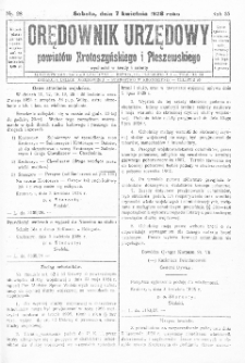 Orędownik Urzędowy Powiatów Krotoszyńskiego i Pleszewskiego 1928.04.07 R.55 Nr28