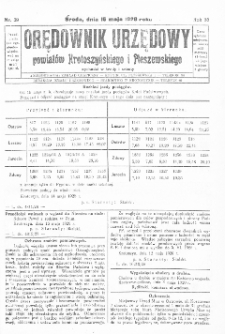 Orędownik Urzędowy Powiatów Krotoszyńskiego i Pleszewskiego 1928.05.16 R.55 Nr39