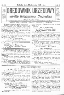 Orędownik Urzędowy Powiatów Krotoszyńskiego i Pleszewskiego 1928.08.25 R.55 Nr68