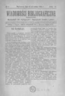 Wiadomości Bibliograficzne Warszawskie. 1885 R.4 nr1