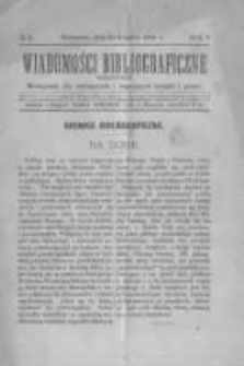 Wiadomości Bibliograficzne Warszawskie. 1886 R.5 nr2