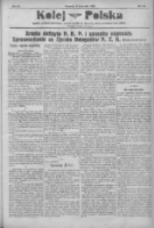 Kolej Polska: tygodnik poświęcony zagadnieniom i rozwojowi polskich dróg żelaznych, sprawom zawodowym i życiu kolejarzy: bezplatny dodatek do "Postępu" 1922.04.08 R.2 Nr12