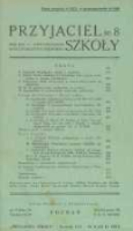 Przyjaciel Szkoły. 1937 R.16 nr8