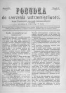 Pobudka Do Szerzenia Wstrzemięźliwości. 1891 R.1 marzec