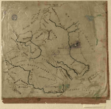 Mapa Europy środkowej z granicami państw ustalonymi na Kongresie Wiedeńskim w 1815 r.