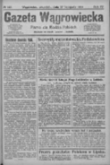 Gazeta Wągrowiecka: pismo dla rodzin polskich 1924.11.27 R.4 Nr142