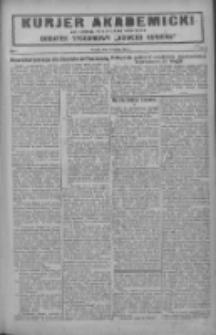 Kurjer Akademicki: dodatek tygodniowy "Nowego Kurjera" 1927.02.27 R.1 Nr9