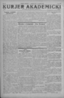 Kurjer Akademicki: dodatek tygodniowy "Nowego Kurjera" 1927.09.11 R.1 Nr37