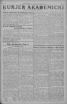 Kurjer Akademicki: dodatek tygodniowy "Nowego Kurjera" 1927.11.20 R.1 Nr47