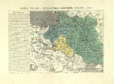 Karta Polski z oznaczeniem rozbiorów 1772, 1793 i 1795