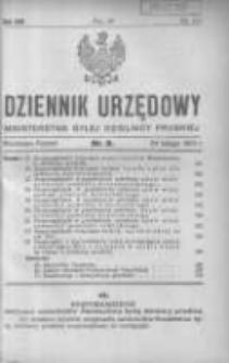 Dziennik Urzędowy Ministerstwa Byłej Dzielnicy Pruskiej 1921.02.24 R.2 Nr9