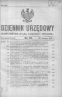 Dziennik Urzędowy Ministerstwa Byłej Dzielnicy Pruskiej 1921.06.30 R.2 Nr23