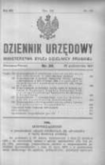 Dziennik Urzędowy Ministerstwa Byłej Dzielnicy Pruskiej 1921.10.25 R.2 Nr30