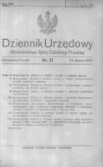 Dziennik Urzędowy Ministerstwa Byłej Dzielnicy Pruskiej 1920.03.22 R.1 Nr11