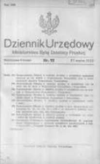Dziennik Urzędowy Ministerstwa Byłej Dzielnicy Pruskiej 1920.03.27 R.1 Nr12