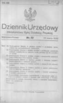 Dziennik Urzędowy Ministerstwa Byłej Dzielnicy Pruskiej 1920.03.30 R.1 Nr13