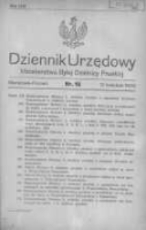 Dziennik Urzędowy Ministerstwa Byłej Dzielnicy Pruskiej 1920.04.12 R.1 Nr15