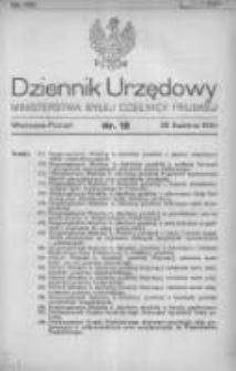 Dziennik Urzędowy Ministerstwa Byłej Dzielnicy Pruskiej 1920.04.29 R.1 Nr18