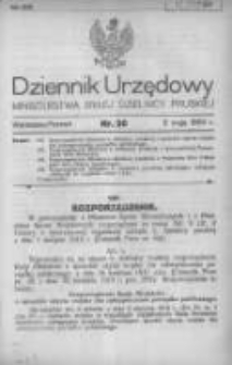 Dziennik Urzędowy Ministerstwa Byłej Dzielnicy Pruskiej 1920.05.02 R.1 Nr20