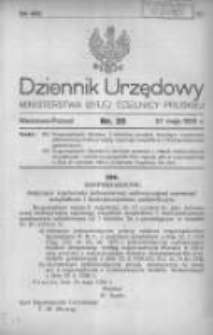 Dziennik Urzędowy Ministerstwa Byłej Dzielnicy Pruskiej 1920.05.27 R.1 Nr25