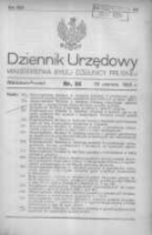 Dziennik Urzędowy Ministerstwa Byłej Dzielnicy Pruskiej 1920.06.30 R.1 Nr34