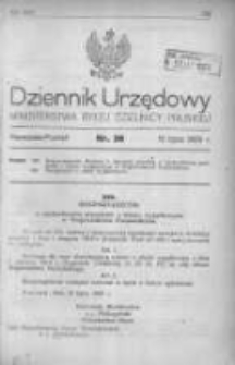 Dziennik Urzędowy Ministerstwa Byłej Dzielnicy Pruskiej 1920.07.15 R.1 Nr36