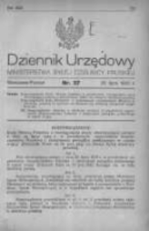 Dziennik Urzędowy Ministerstwa Byłej Dzielnicy Pruskiej 1920.07.20 R.1 Nr37