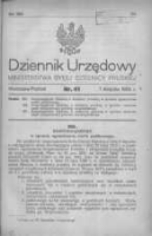 Dziennik Urzędowy Ministerstwa Byłej Dzielnicy Pruskiej 1920.08.07 R.1 Nr41