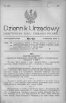 Dziennik Urzędowy Ministerstwa Byłej Dzielnicy Pruskiej 1920.08.11 R.1 Nr43