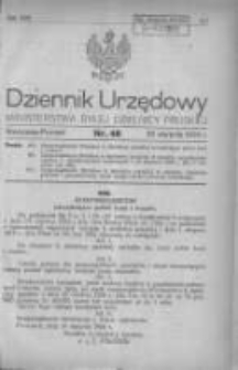 Dziennik Urzędowy Ministerstwa Byłej Dzielnicy Pruskiej 1920.08.20 R.1 Nr48