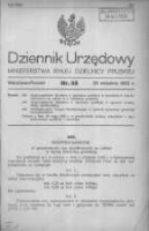 Dziennik Urzędowy Ministerstwa Byłej Dzielnicy Pruskiej 1920.09.20 R.1 Nr55