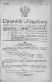 Dziennik Urzędowy Ministerstwa Byłej Dzielnicy Pruskiej 1920.09.27 R.1 Nr58