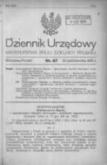 Dziennik Urzędowy Ministerstwa Byłej Dzielnicy Pruskiej 1920.10.25 R.1 Nr67