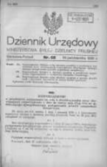 Dziennik Urzędowy Ministerstwa Byłej Dzielnicy Pruskiej 1920.10.29 R.1 Nr68