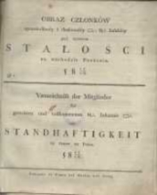 Obraz Członk&oacute;w sprawiedliw&eacute;y i doskonał&eacute;y [Loży] St. Jańskiej pod imieniem Stałości na wschodzie Poznania. 5817/18