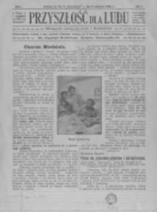 Przyszłość dla Ludu: miesięcznik poświęcony walce z alkoholizmem. 1905.04.05 R.1 nr1