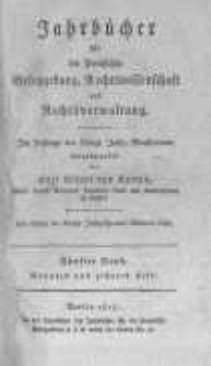 Jahrbücher für die Preussische Gesetzgebung, Rechtswissenschaft und Rechtsverwaltung. 1815 Bd.5