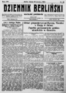 Dziennik Berliński. 1922 R.26 nr84