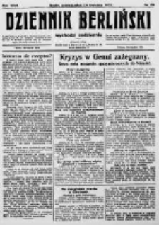Dziennik Berliński. 1922 R.26 nr89