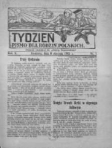 Tydzień: pismo dla rodzin polskich: dodatek niedzielny do "Gazety Szamotulskiej" 1935.01.06 R.10 Nr1