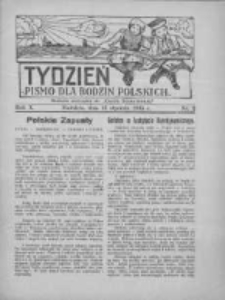 Tydzień: pismo dla rodzin polskich: dodatek niedzielny do "Gazety Szamotulskiej" 1935.01.13 R.10 Nr2