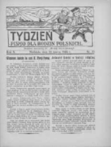 Tydzień: pismo dla rodzin polskich: dodatek niedzielny do "Gazety Szamotulskiej" 1935.03.24 R.10 Nr12