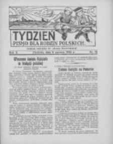 Tydzień: pismo dla rodzin polskich: dodatek niedzielny do "Gazety Szamotulskiej" 1935.06.09 R.10 Nr21