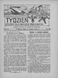 Tydzień: pismo dla rodzin polskich: dodatek niedzielny do "Gazety Szamotulskiej" 1935.08.11 R.10 Nr30