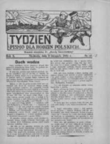 Tydzień: pismo dla rodzin polskich: dodatek niedzielny do "Gazety Szamotulskiej" 1935.11.03 R.10 Nr42