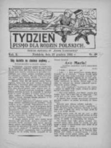 Tydzień: pismo dla rodzin polskich: dodatek niedzielny do "Gazety Szamotulskiej" 1935.12.22 R.10 Nr49